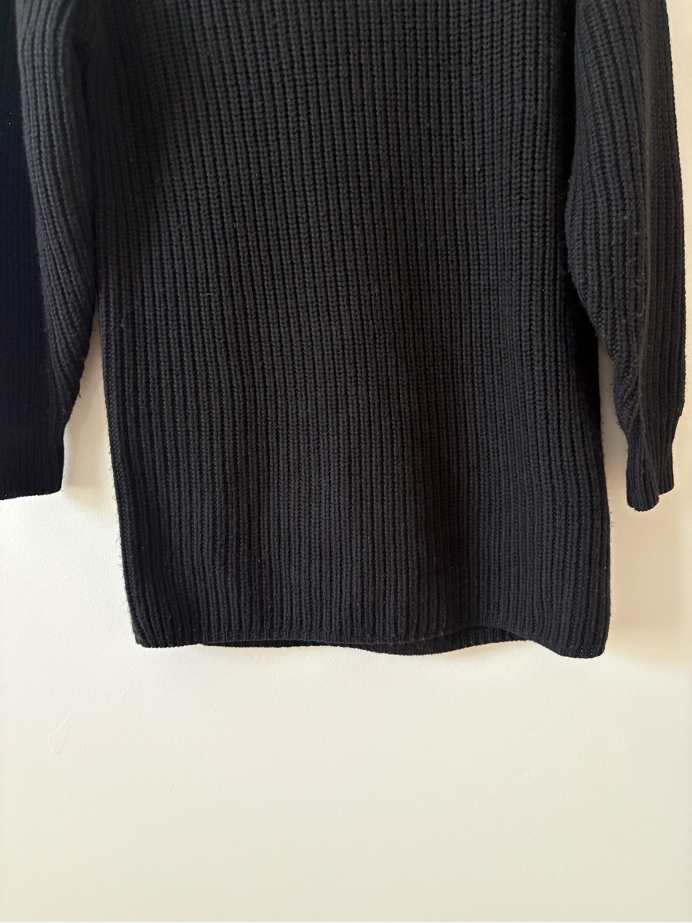 Wilfred Aritzia Black Merino Wool Knit Sweater Dress MockNeck Size XS Minimalist - Picture 6 of 10
